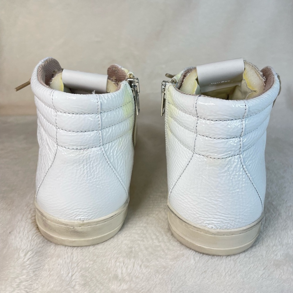P448 Skate Mid Top Medusa Sneakers Distressed Side Zippers EU 41 (10.5-11) E 543 - Picture 11 of 14